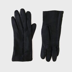 Women's Black Leather Gloves, Thinsulate Thermal Lining, Size Small (S)